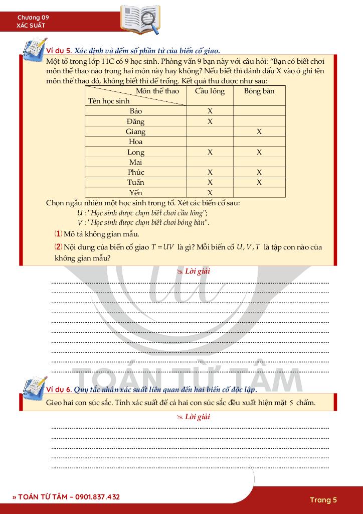 chuyên đề xác suất toán 11 5