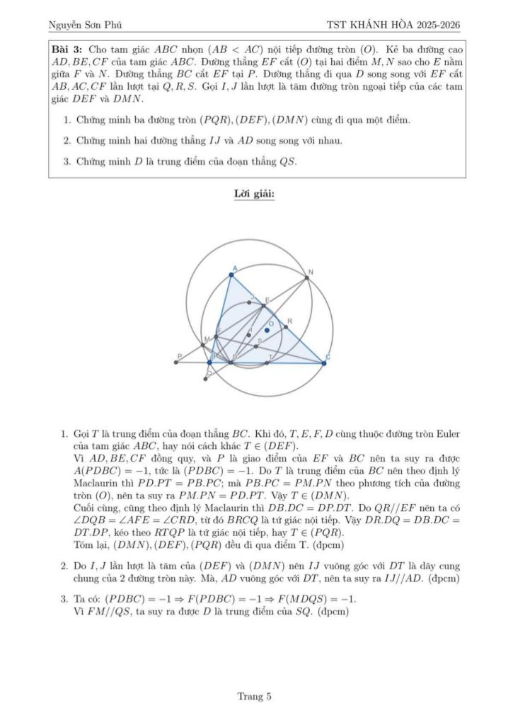 đề chọn đội tuyển thi hsg qg môn toán thpt năm 2025 – 2026 sở gd&đt khánh hòa 4