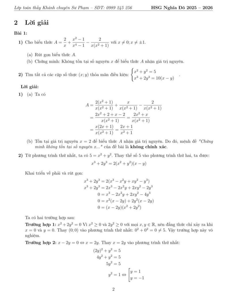 đề chọn học sinh giỏi toán 9 năm 2025 – 2026 phường nghĩa đô – hà nội 1