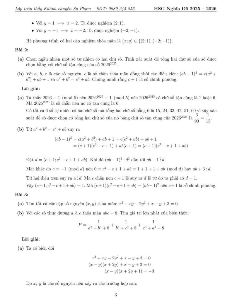 đề chọn học sinh giỏi toán 9 năm 2025 – 2026 phường nghĩa đô – hà nội 2