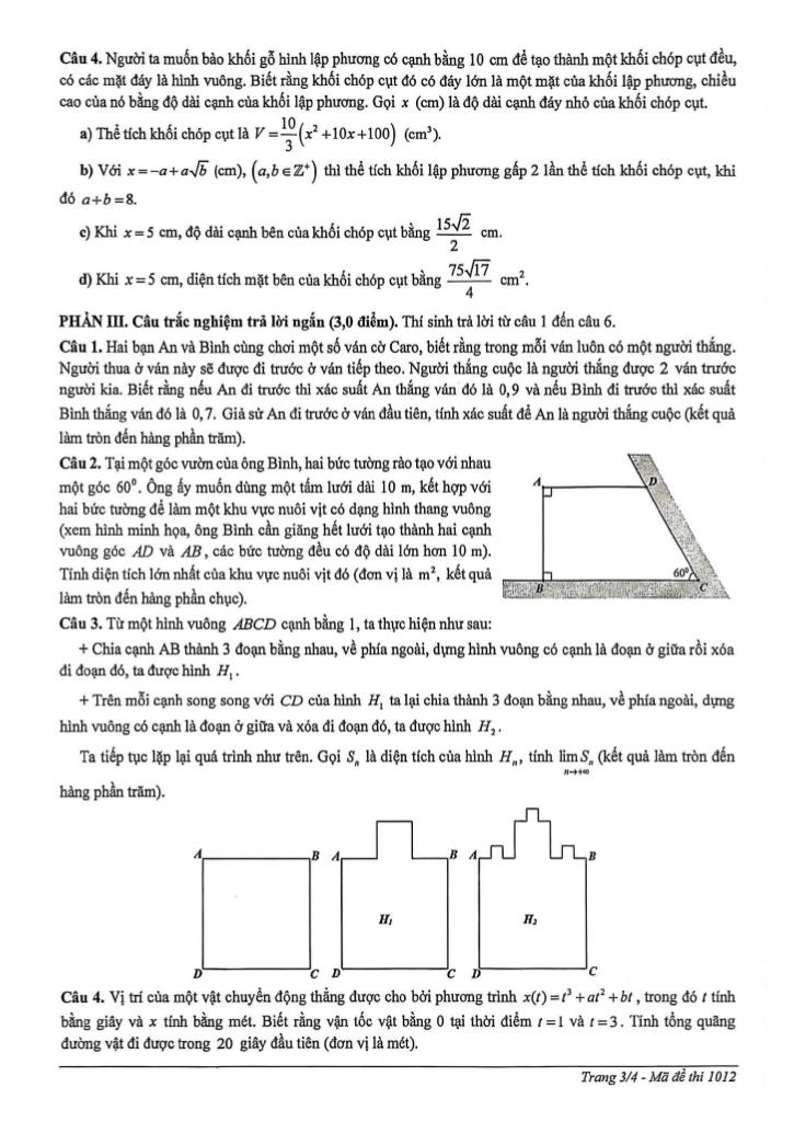 đề chọn học sinh giỏi toán thpt năm 2025 – 2026 sở gd&đt huế 2