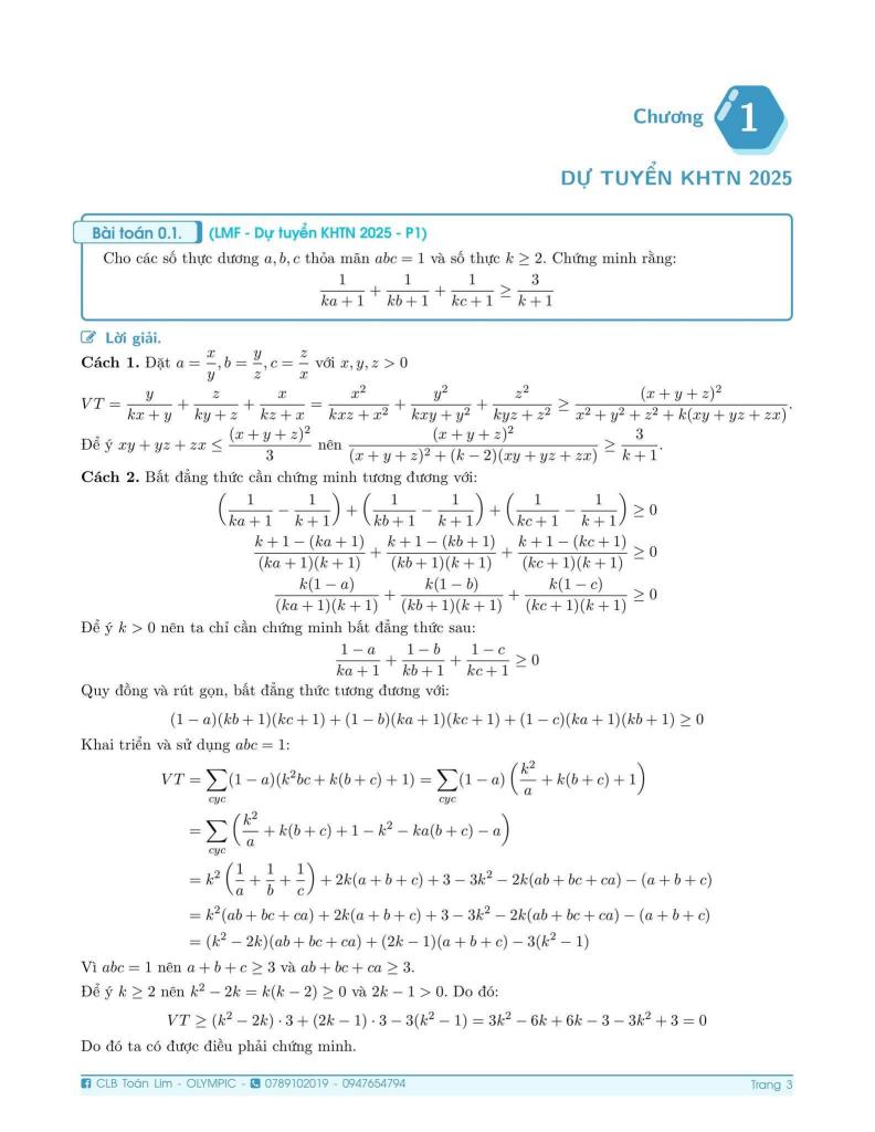 đề chọn hsg toán 10 lần 1 năm 2025 – 2026 trường thpt chuyên khtn – hà nội 1