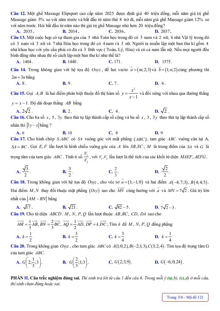 đề chọn hsg toán 12 lần 1 năm 2025 – 2026 khối thpt triệu sơn & lê lợi – thanh hóa 2