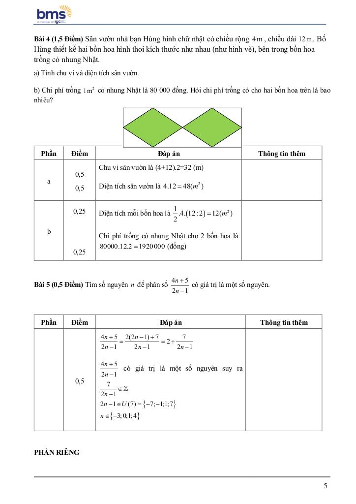 đề cuối học kì 1 toán 6 năm 2024 – 2025 trường ban mai school – hà nội 4