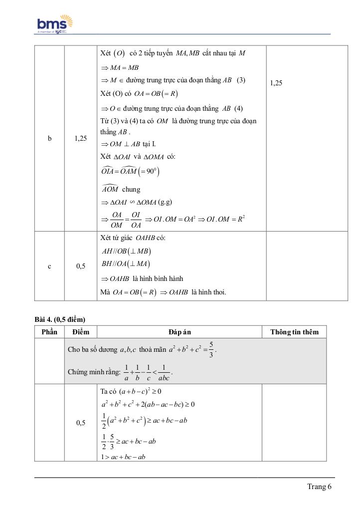 đề cuối học kì 1 toán 9 năm 2024 – 2025 trường ban mai school – hà nội 5