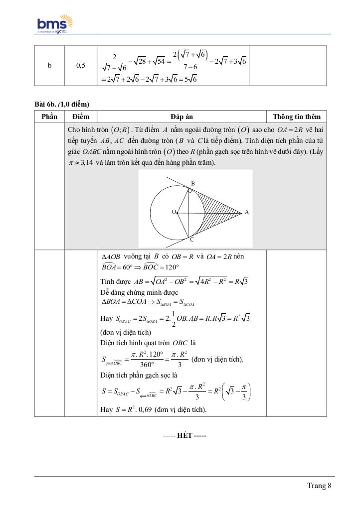 đề cuối học kì 1 toán 9 năm 2024 – 2025 trường ban mai school – hà nội 7