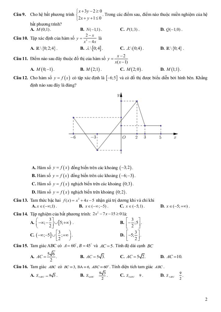 đề cuối học kỳ 1 toán 10 năm 2024 – 2025 trường ischool nha trang – khánh hòa 5