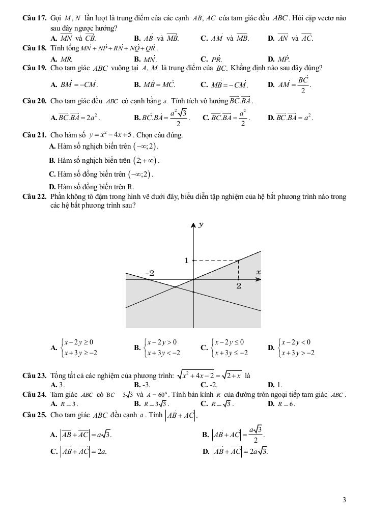 đề cuối học kỳ 1 toán 10 năm 2024 – 2025 trường ischool nha trang – khánh hòa 6