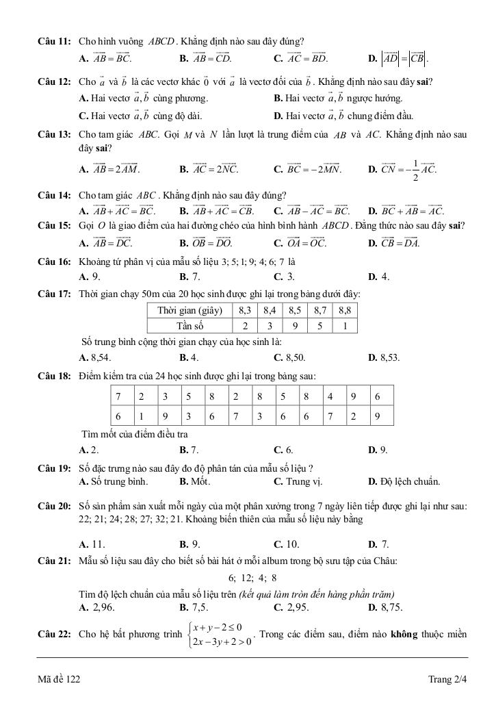 đề cuối học kỳ 1 toán 10 năm 2024 – 2025 trường thpt nguyễn trãi – quảng bình 5