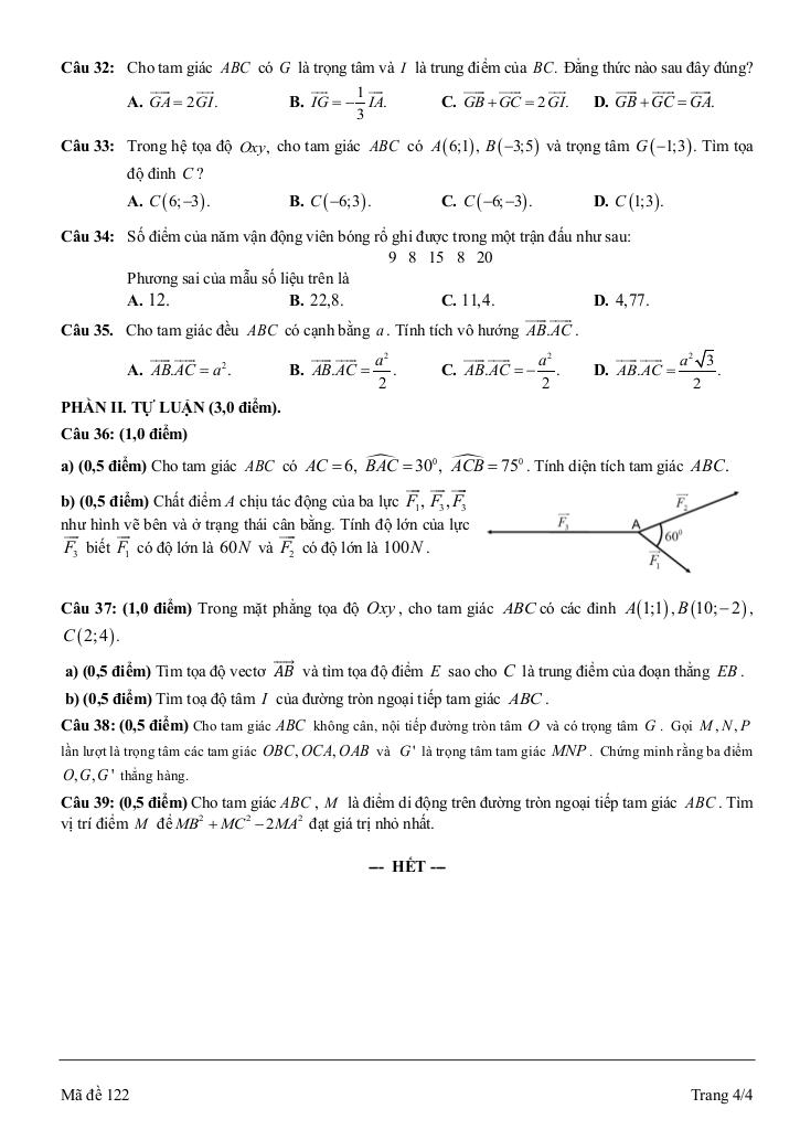 đề cuối học kỳ 1 toán 10 năm 2024 – 2025 trường thpt nguyễn trãi – quảng bình 7