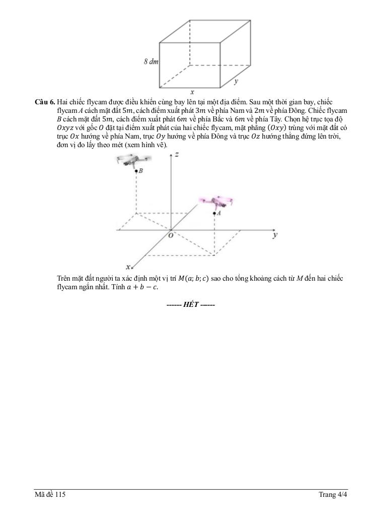 đề cuối học kỳ 1 toán 12 năm 2024 – 2025 trường ischool nha trang – khánh hòa 3