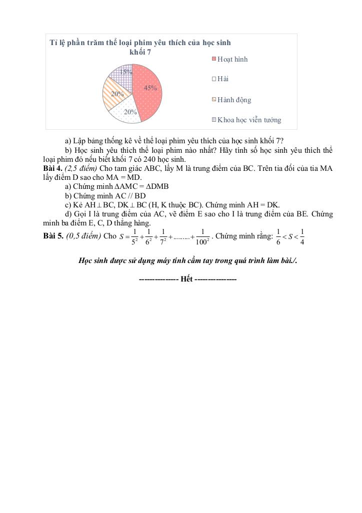 đề cuối học kỳ 1 toán 7 năm 2024 – 2025 trường thcs liên khê – hải phòng 8