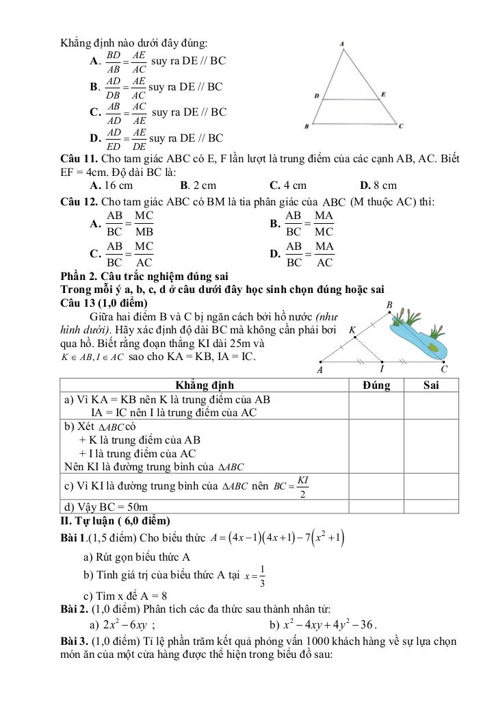 đề cuối học kỳ 1 toán 8 năm 2024 – 2025 trường thcs liên khê – hải phòng 5