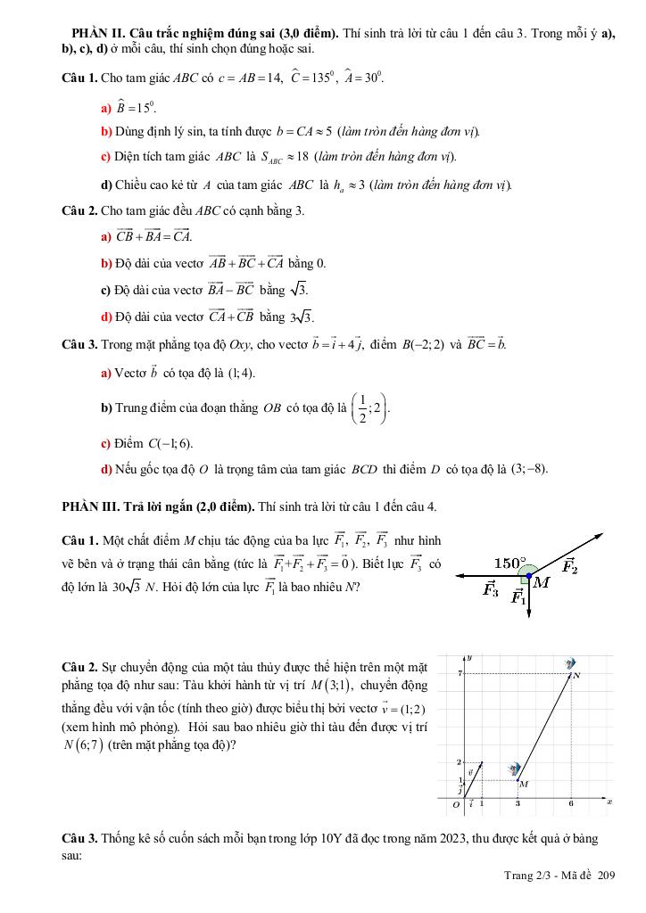 đề cuối kì 1 toán 10 năm 2024 – 2025 trường thpt gia hội – tt huế 4