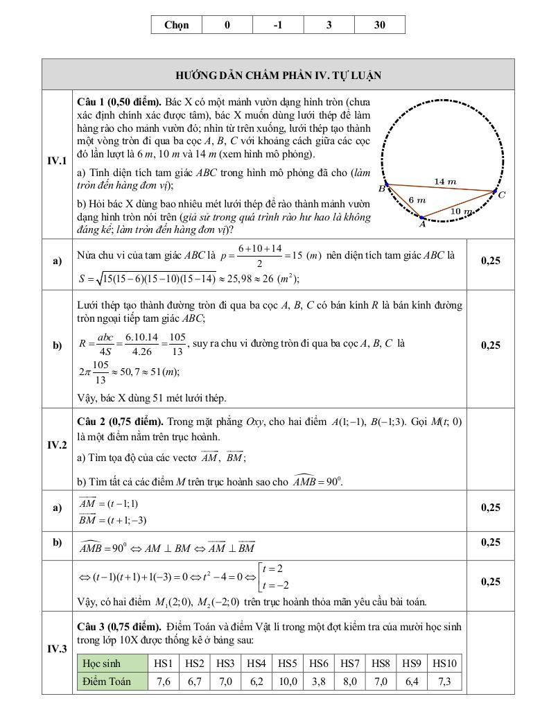đề cuối kì 1 toán 10 năm 2024 – 2025 trường thpt gia hội – tt huế 8
