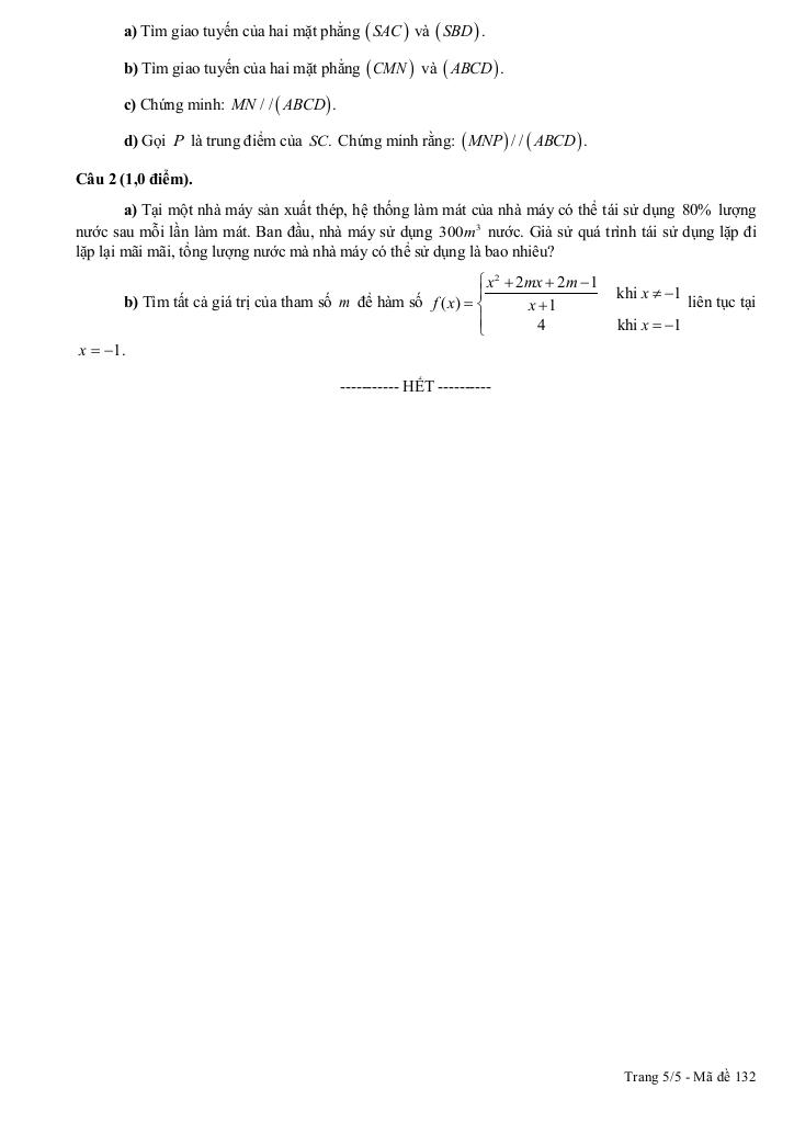 đề cuối kì 1 toán 11 năm 2024 – 2025 trường thpt gia hội – tt huế 4