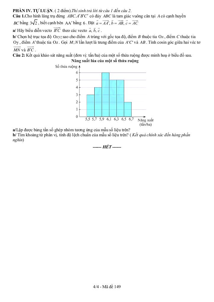 đề cuối kì 1 toán 12 năm 2024 – 2025 trường thpt trần quang diệu – quảng ngãi 3