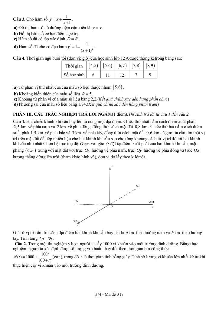 đề cuối kì 1 toán 12 năm 2024 – 2025 trường thpt trần quang diệu – quảng ngãi 6