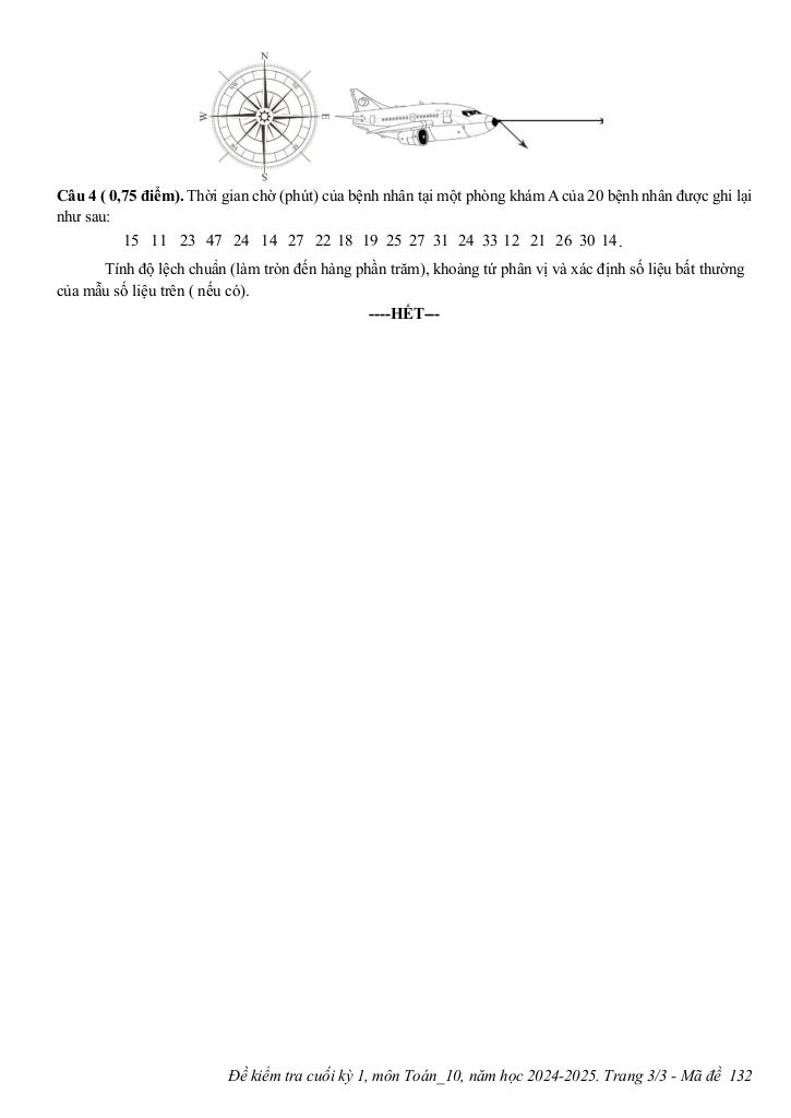 đề cuối kỳ 1 toán 10 năm 2024 – 2025 trường thpt phú lộc – tt huế 2