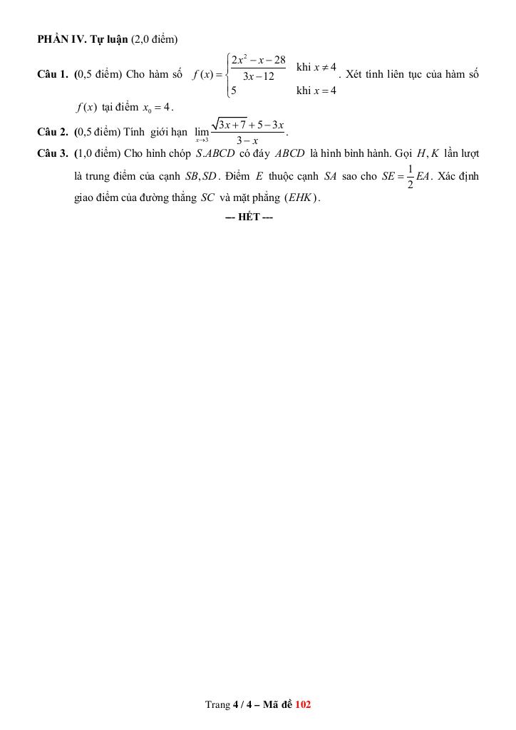 đề cuối kỳ 1 toán 11 năm 2024 – 2025 trường thpt núi thành – quảng nam 7