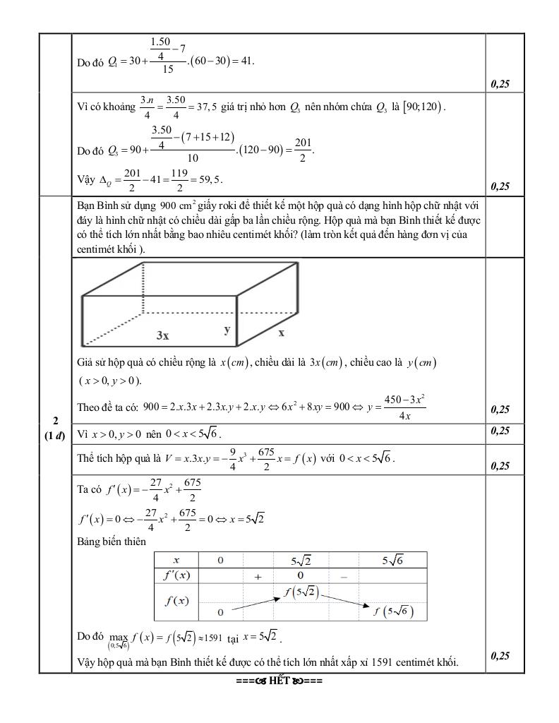 đề cuối kỳ 1 toán 12 năm 2024 – 2025 trường thpt núi thành – quảng nam 9
