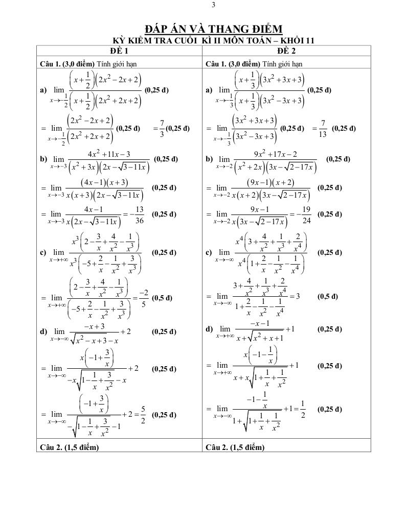 đề cuối kỳ 2 toán 11 năm 2021 – 2022 trường thpt phan đăng lưu – tp hcm 2