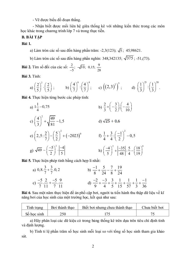 đề cương cuối học kì 1 toán 7 năm 2025 – 2026 trường thcs long toàn – tp hcm 1