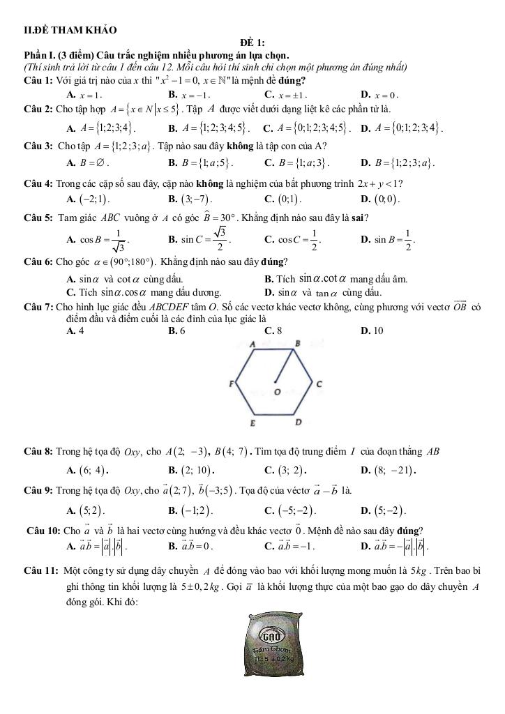 đề cương cuối kỳ 1 toán 10 năm 2025 – 2026 trường thpt thanh khê – đà nẵng 2