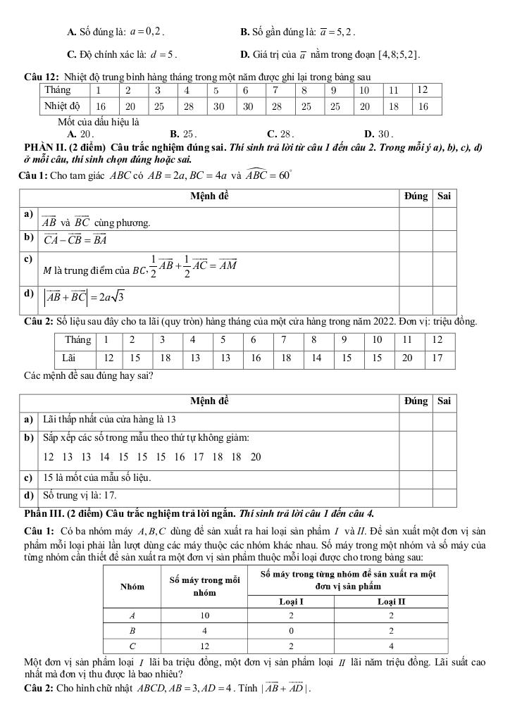 đề cương cuối kỳ 1 toán 10 năm 2025 – 2026 trường thpt thanh khê – đà nẵng 3