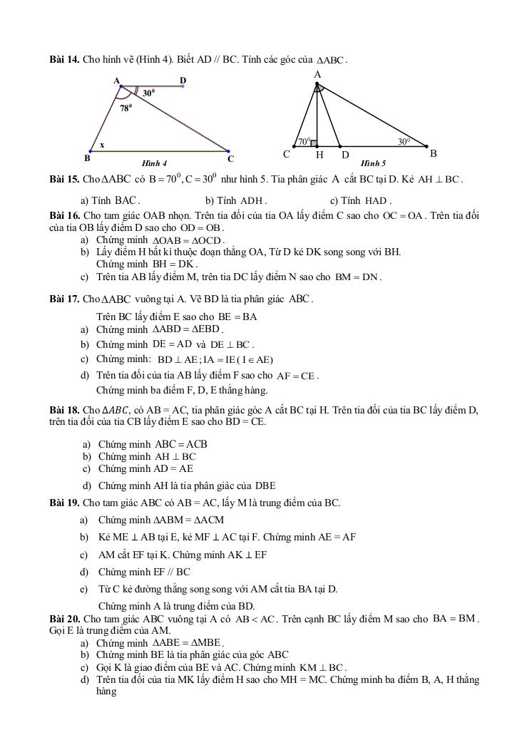 đề cương cuối kỳ 1 toán 7 năm 2025 – 2026 trường thcs thành công – hà nội 3