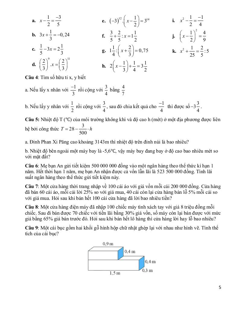 đề cương giữa học kì 1 toán 7 năm 2025 – 2026 trường thcs phước nguyên – tp hcm 4