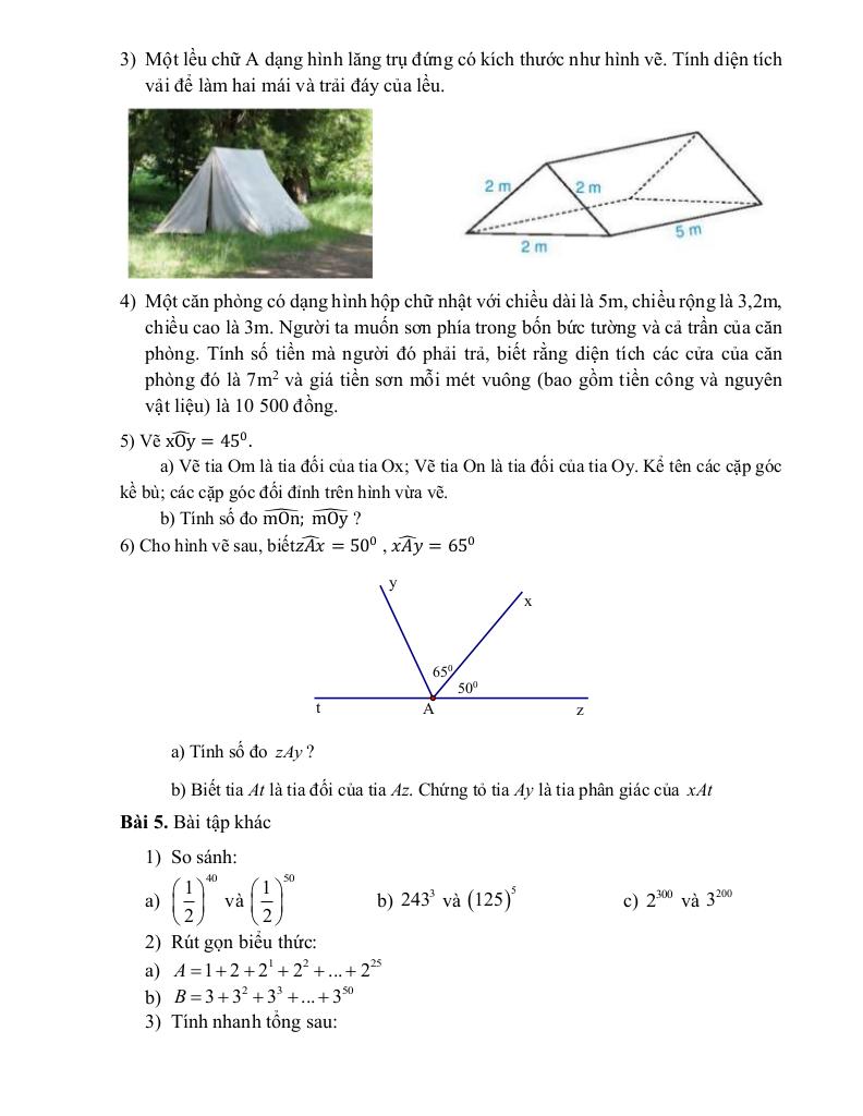 đề cương giữa học kì 1 toán 7 năm 2025 – 2026 trường thcs tân mai – hà nội 4