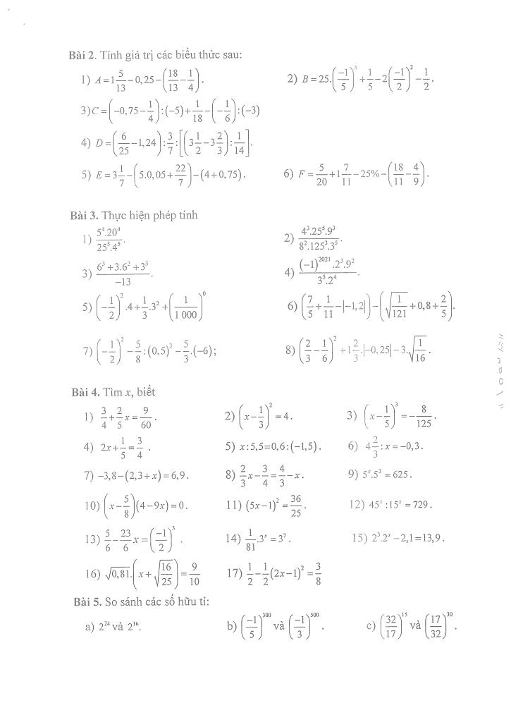 đề cương giữa học kì 1 toán 7 năm 2025 – 2026 trường thcs thọ lộc – hà nội 4