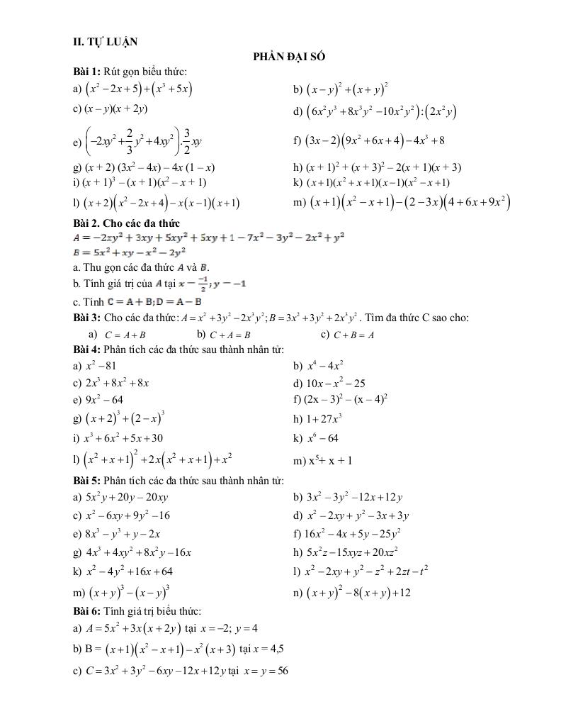 đề cương giữa học kì 1 toán 8 năm 2025 – 2026 trường thcs lĩnh nam – hà nội 3