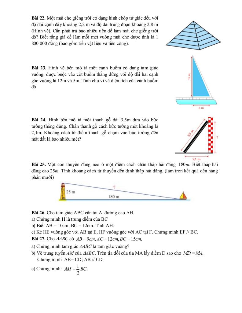 đề cương giữa học kì 1 toán 8 năm 2025 – 2026 trường thcs lĩnh nam – hà nội 6