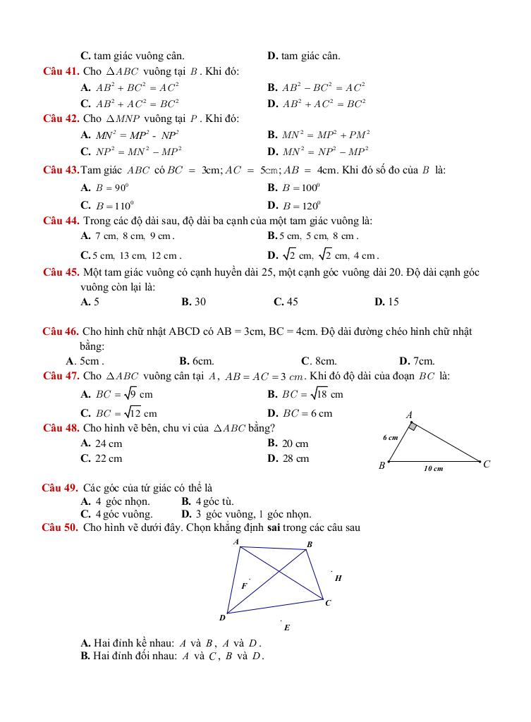 đề cương giữa học kì 1 toán 8 năm 2025 – 2026 trường thcs phước nguyên – tp hcm 3