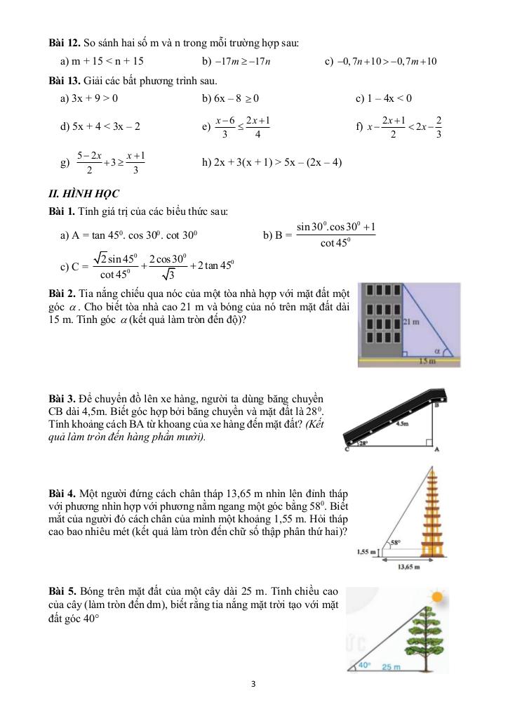 đề cương giữa học kì 1 toán 9 năm 2025 – 2026 trường thcs long toàn – tp hcm 2