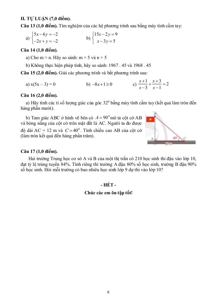 đề cương giữa học kì 1 toán 9 năm 2025 – 2026 trường thcs long toàn – tp hcm 5