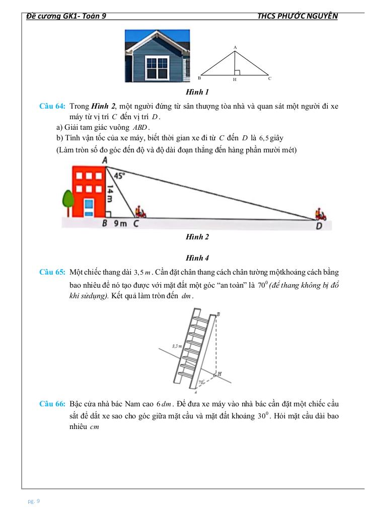 đề cương giữa học kì 1 toán 9 năm 2025 – 2026 trường thcs phước nguyên – tp hcm 8