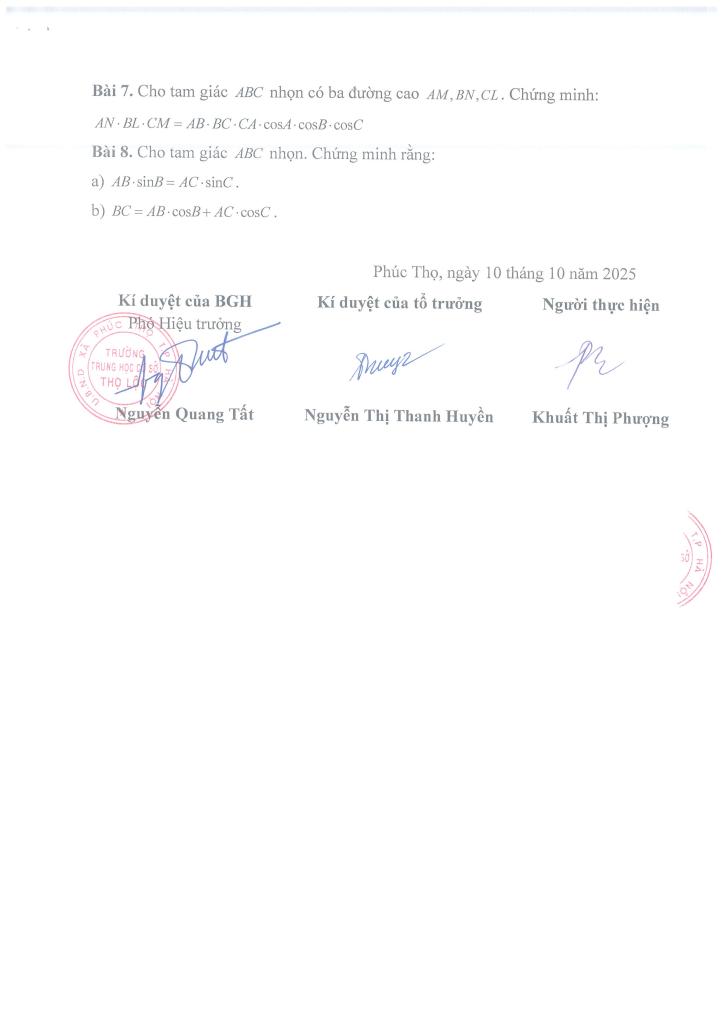 đề cương giữa học kì 1 toán 9 năm 2025 – 2026 trường thcs thọ lộc – hà nội 4