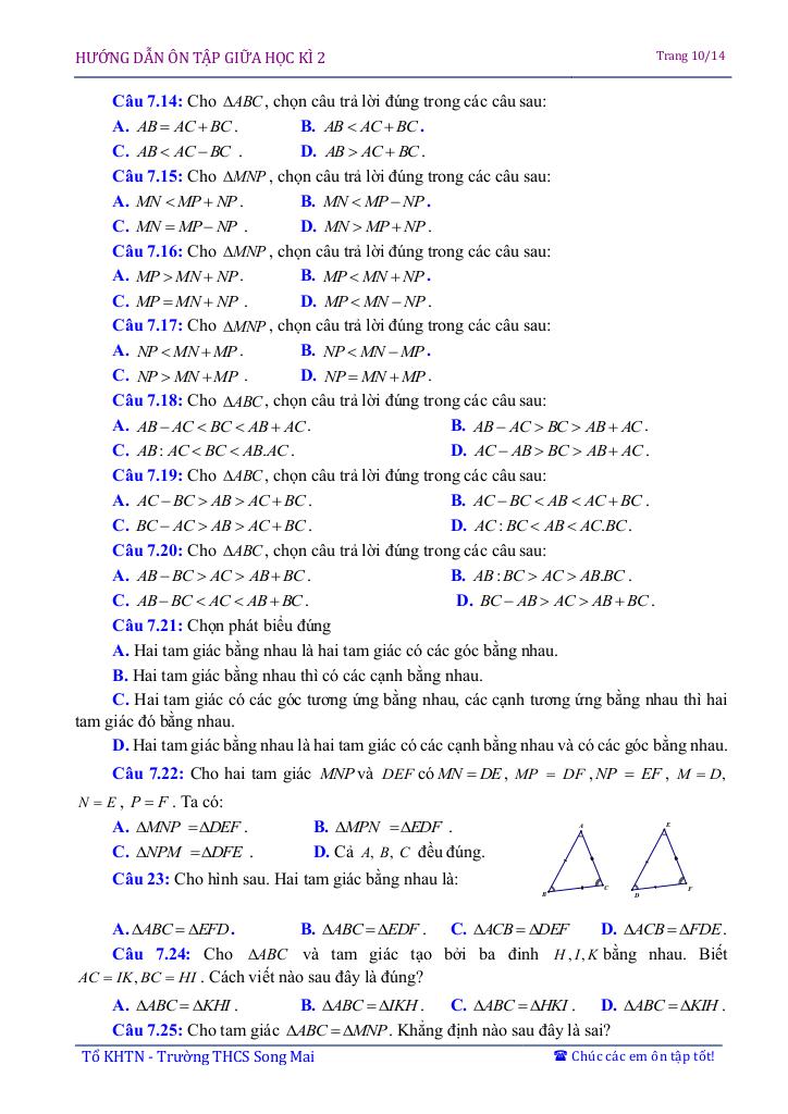 đề cương giữa học kì 2 toán 7 năm 2023 – 2024 trường thcs song mai – bắc giang 9