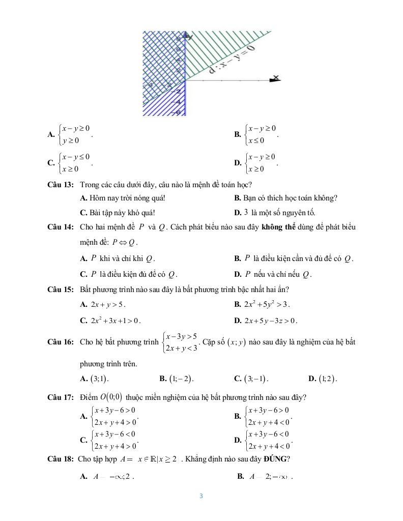 đề cương giữa kì 1 toán 10 năm 2025 – 2026 trường thpt bùi hữu nghĩa – cần thơ 2