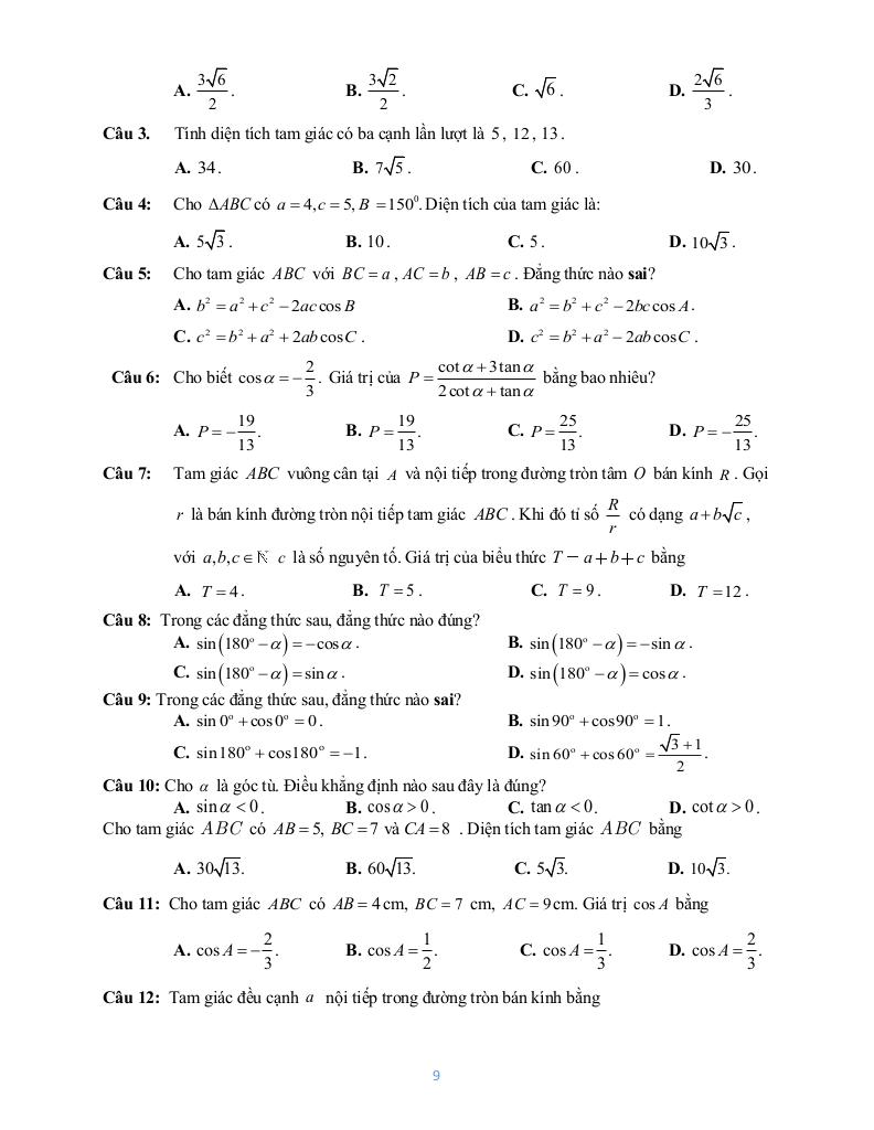 đề cương giữa kì 1 toán 10 năm 2025 – 2026 trường thpt bùi hữu nghĩa – cần thơ 8