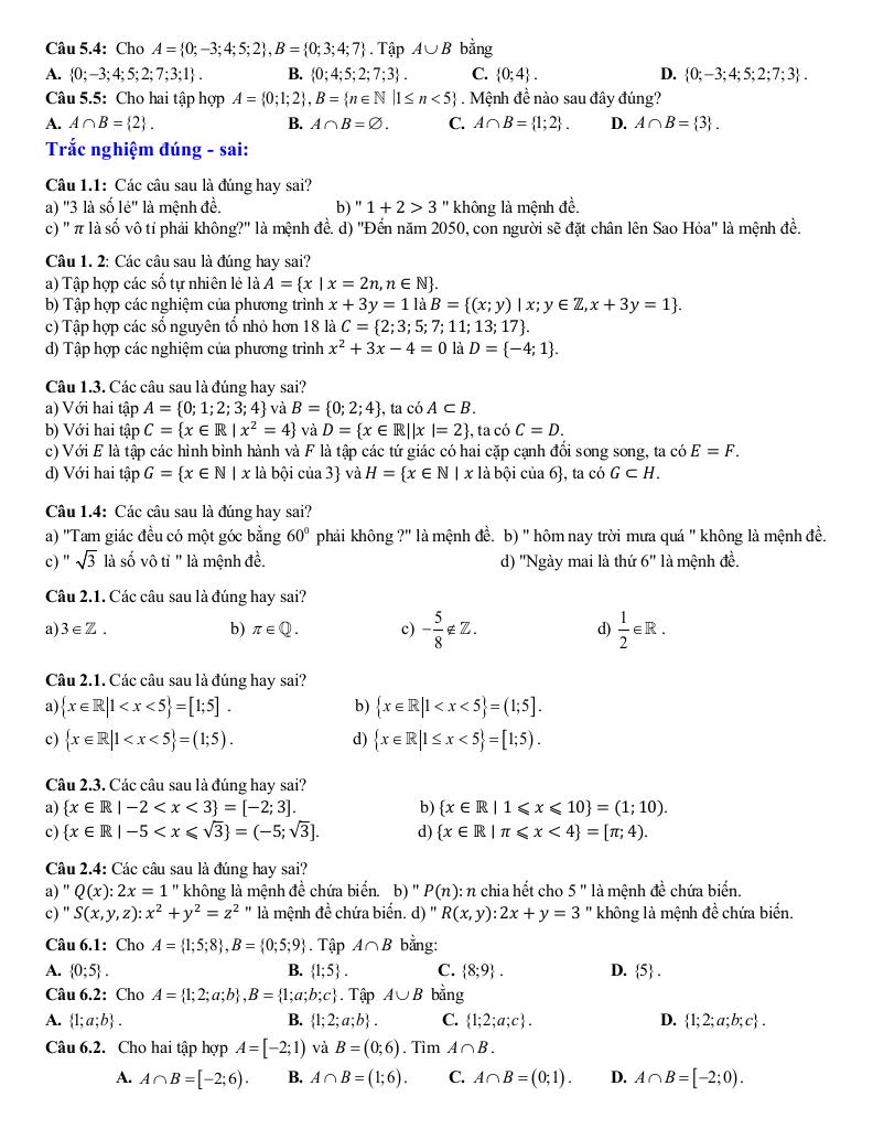 đề cương giữa kì 1 toán 10 năm 2025 – 2026 trường thpt đức trọng – lâm đồng 1