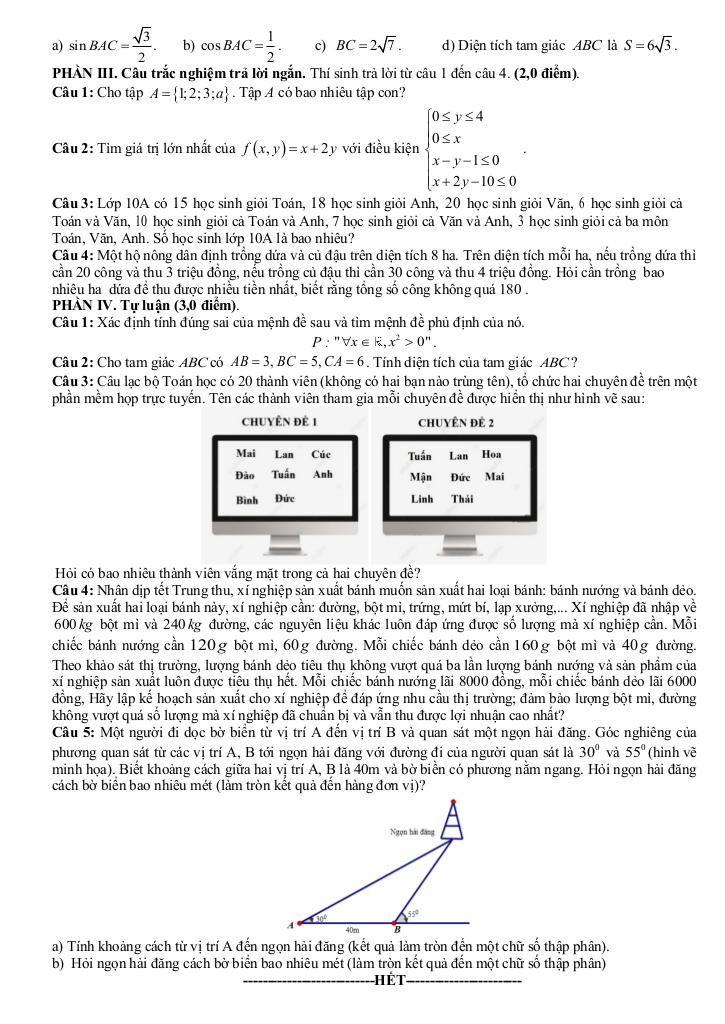 đề cương giữa kì 1 toán 10 năm 2025 – 2026 trường thpt hướng hóa – quảng trị 6