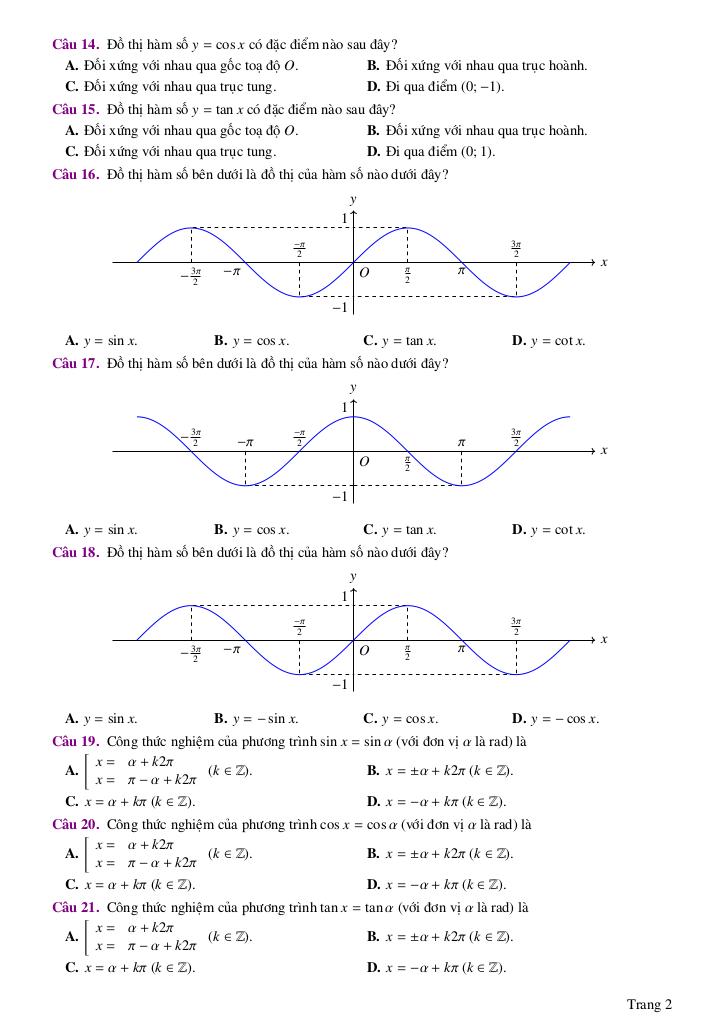 đề cương giữa kì 1 toán 11 năm 2025 – 2026 trường thpt đức trọng – lâm đồng 1