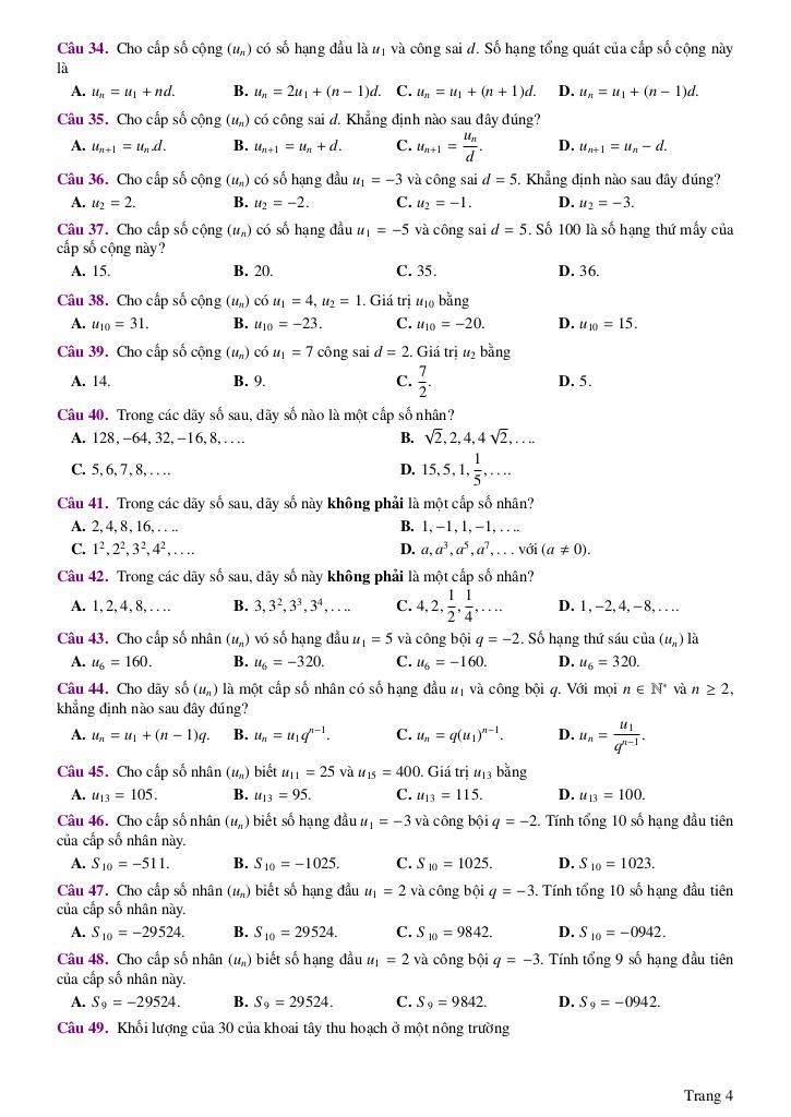 đề cương giữa kì 1 toán 11 năm 2025 – 2026 trường thpt đức trọng – lâm đồng 3