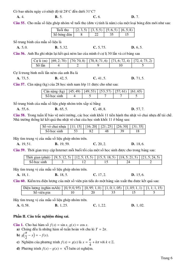 đề cương giữa kì 1 toán 11 năm 2025 – 2026 trường thpt đức trọng – lâm đồng 5