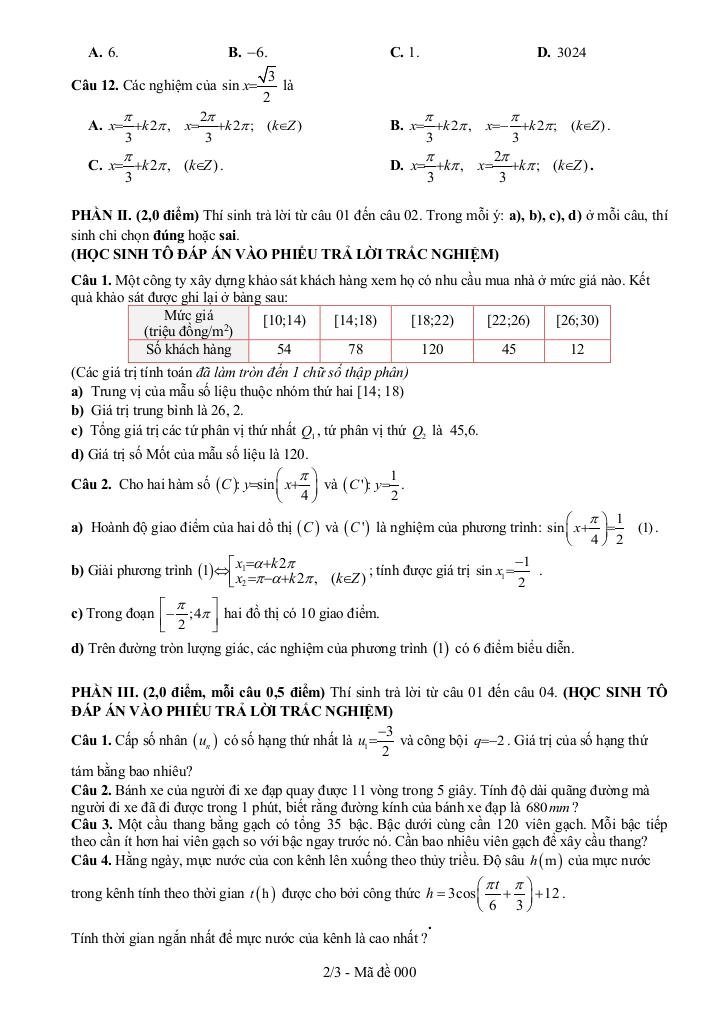đề cương giữa kì 1 toán 11 năm 2025 – 2026 trường thpt ea h’leo – đắk lắk 1