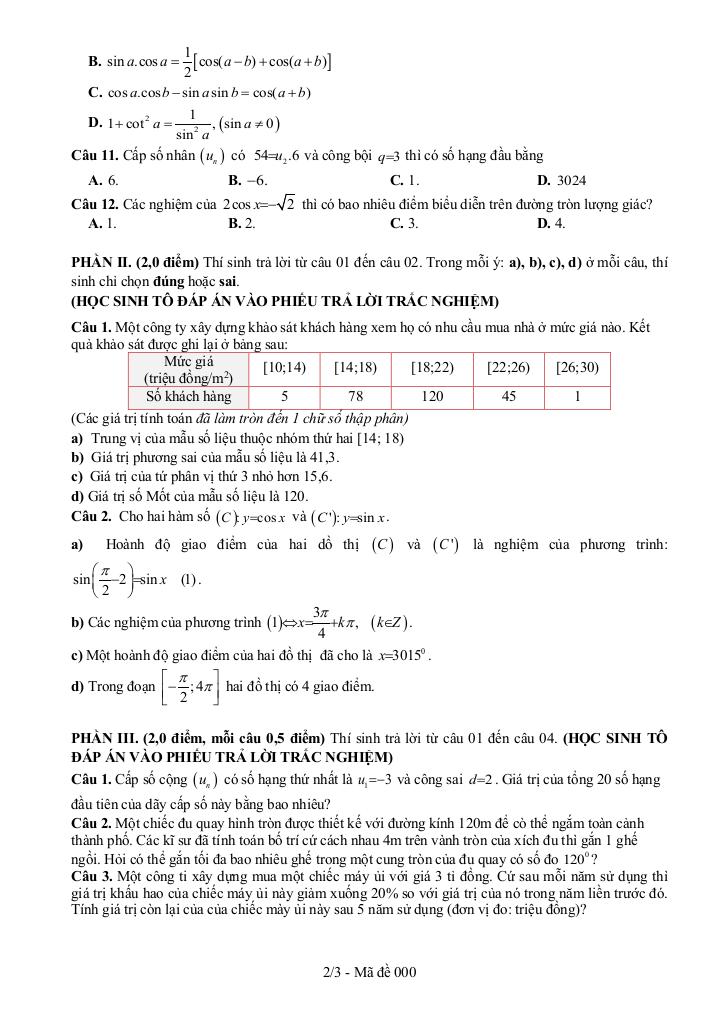 đề cương giữa kì 1 toán 11 năm 2025 – 2026 trường thpt ea h’leo – đắk lắk 7